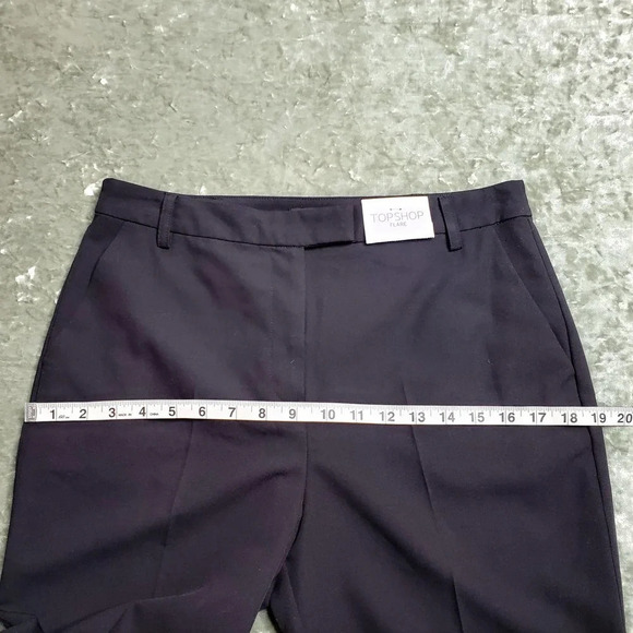Topshop Black Flare Slacks - Picture 6 of 9